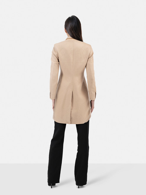 All Saints Beige Wool Single Breasted Lyla Coat All Saints Beige Wool Single Breasted Lyla Coat