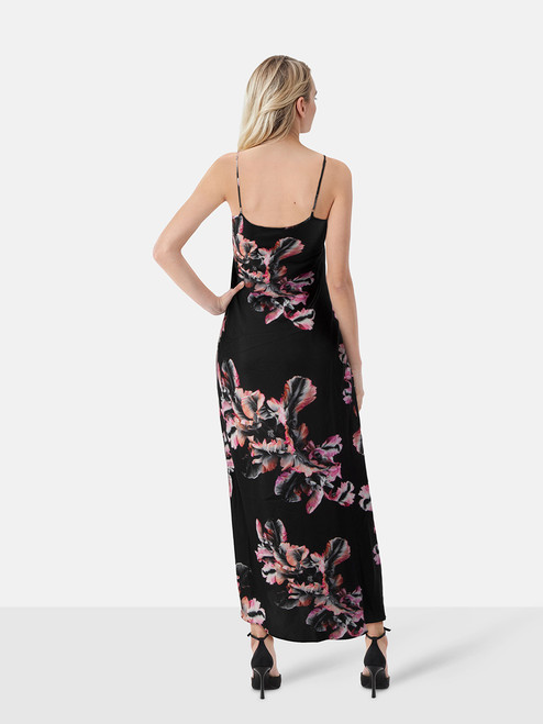 All Saints Black Floral Bryony Maxi Slip Dress All Saints Black Floral Bryony Maxi Slip Dress