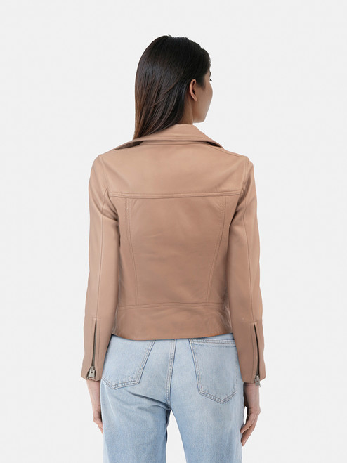All Saints Pink Leather Dalby Biker Jacket All Saints Pink Leather Dalby Biker Jacket