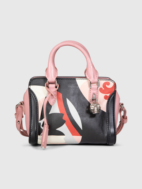 Alexander McQueen Pink & Black Leather Heroine Handbag Alexander McQueen Pink & Black Leather Heroine Handbag