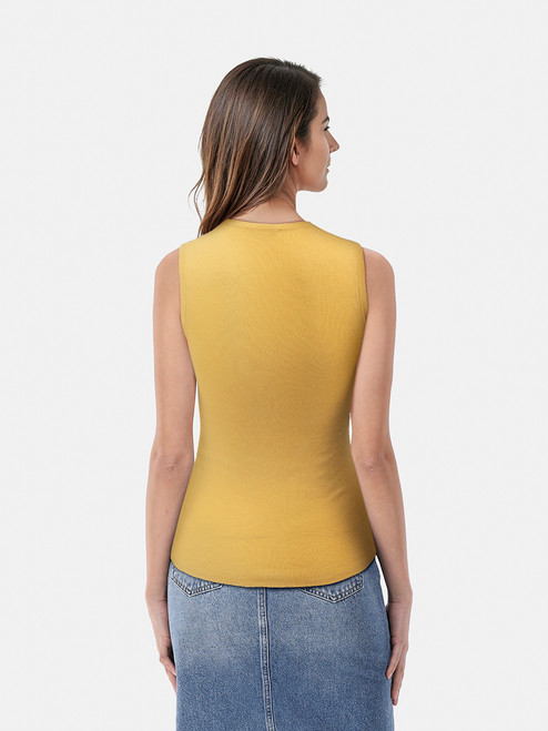 Prada Yellow Sleeveless Knit Top Prada Yellow Sleeveless Knit Top