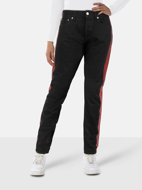 Alexander McQueen Black & Red Stripe Skinny Jeans Alexander McQueen Black & Red Stripe Skinny Jeans