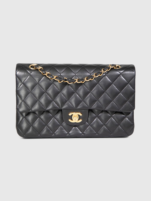 Chanel 06-08 Black Lambskin Medium Double Flap Bag Chanel 06-08 Black Lambskin Medium Double Flap Bag