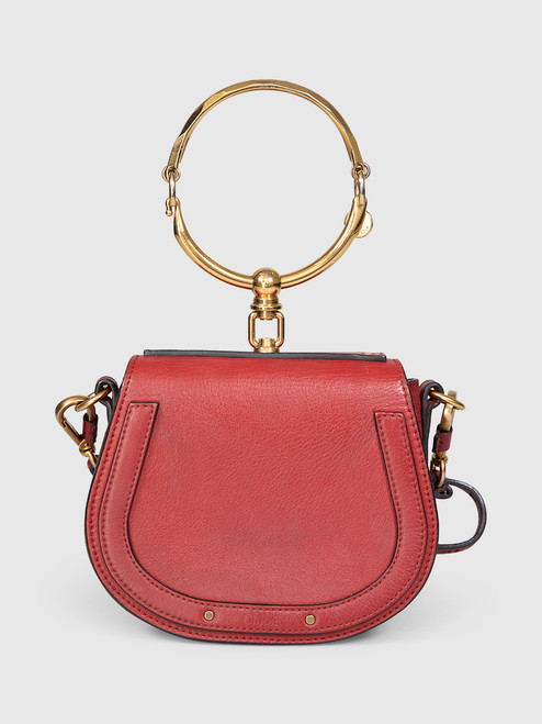 Chloé Red Leather Bracelet Nile Top Handle Bag Chloé Red Leather Bracelet Nile Top Handle Bag