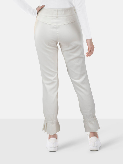 Chanel White Denim Cuffed Ankle Jeans Chanel White Denim Cuffed Ankle Jeans