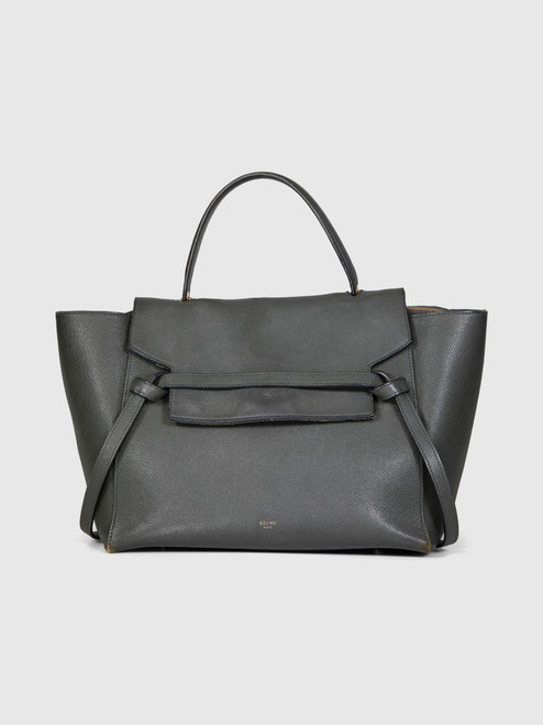 Céline Green Leather Top Handle Mini Belt Bag Céline Green Leather Top Handle Mini Belt Bag