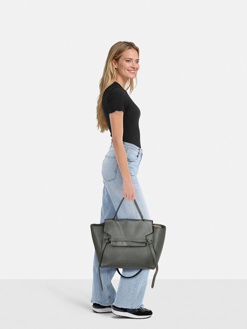 Céline Green Leather Top Handle Mini Belt Bag Céline Green Leather Top Handle Mini Belt Bag