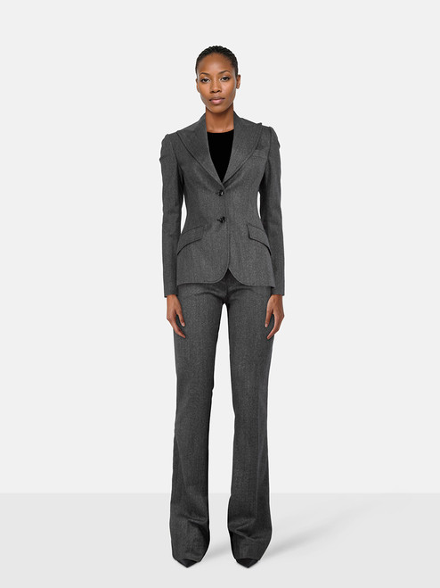 Dolce & Gabbana Grey Wool Jacket & Trouser Suit Set Dolce & Gabbana Grey Wool Jacket & Trouser Suit Set