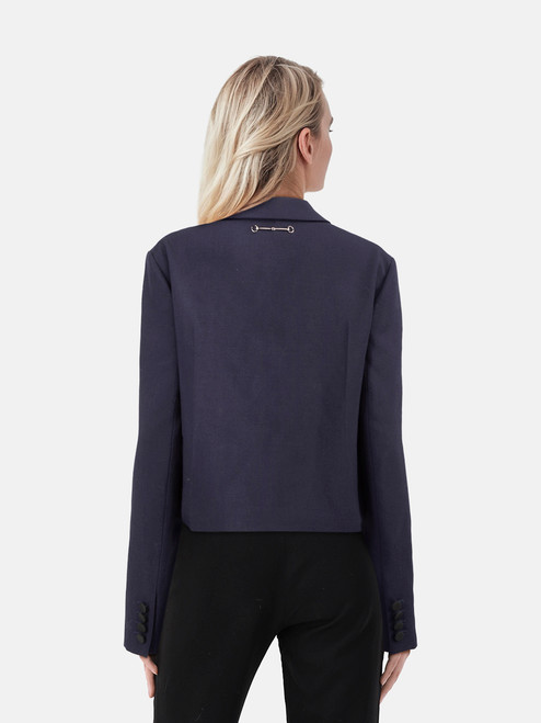 Gucci Navy Wool Cropped Double Breasted Blazer Gucci Navy Wool Cropped Double Breasted Blazer