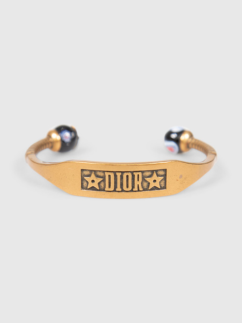 Dior Antique Gold Finish Cuff Bracelet Dior Antique Gold Finish Cuff Bracelet