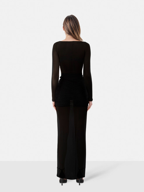 Helsa Black Long Sleeve Bodycon Maxi Gown Helsa Black Long Sleeve Bodycon Maxi Gown