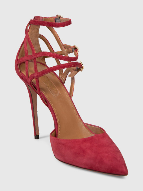 Aquazzura Burgundy Suede Ginger 105 Heels Aquazzura Burgundy Suede Ginger 105 Heels