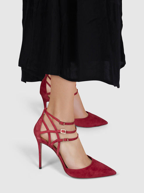 Aquazzura Burgundy Suede Ginger 105 Heels Aquazzura Burgundy Suede Ginger 105 Heels