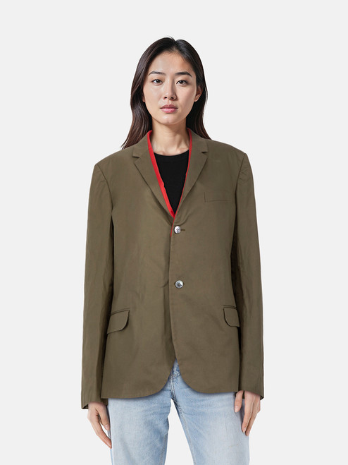 Alexander McQueen Khaki Single Breasted Blazer Alexander McQueen Khaki Single Breasted Blazer