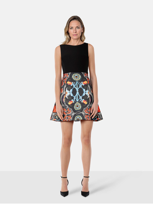 Alice + Olivia Mini Length Floral Print Dress Alice + Olivia Mini Length Floral Print Dress