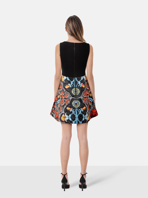 Alice + Olivia Mini Length Floral Print Dress Alice + Olivia Mini Length Floral Print Dress