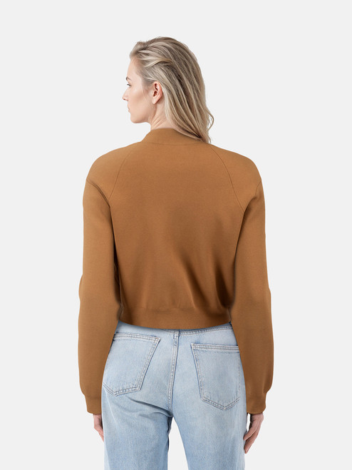 Acne Studios Brown Olympia Zipped Bomber Jacket Acne Studios Brown Olympia Zipped Bomber Jacket