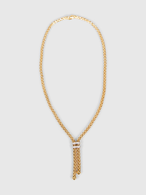 Fope 18ct Yellow & White Gold Maori 0.09ct Necklace