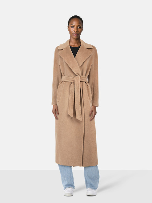 Max Mara Brown Wool Belted Long Trench Coat Max Mara Brown Wool Belted Long Trench Coat