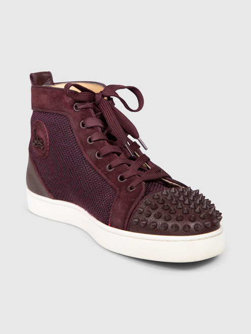 Christian Louboutin Purple Lou Spikes Orlato Trainers