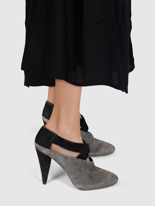 Prada Grey Suede Strappy Heels Prada Grey Suede Strappy Heels