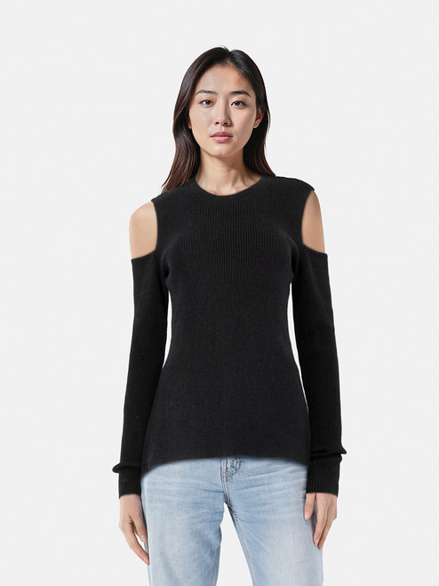 All Saints Grey Bernt Open Shoulder Jumper