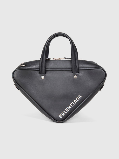 Balenciaga Black Leather Triangle Duffle Bag Balenciaga Black Leather Triangle Duffle Bag