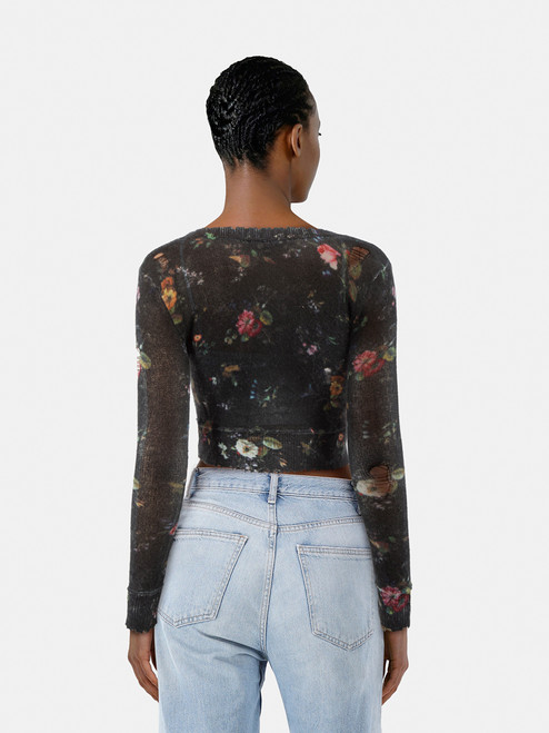 R13 Floral Cashmere Baby Cardigan