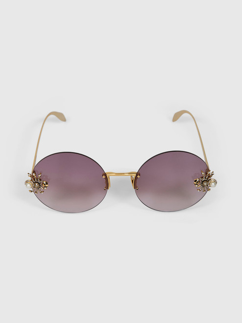 Alexander McQueen Purple Crystal Spider Sunglasses Alexander McQueen Purple Crystal Spider Sunglasses