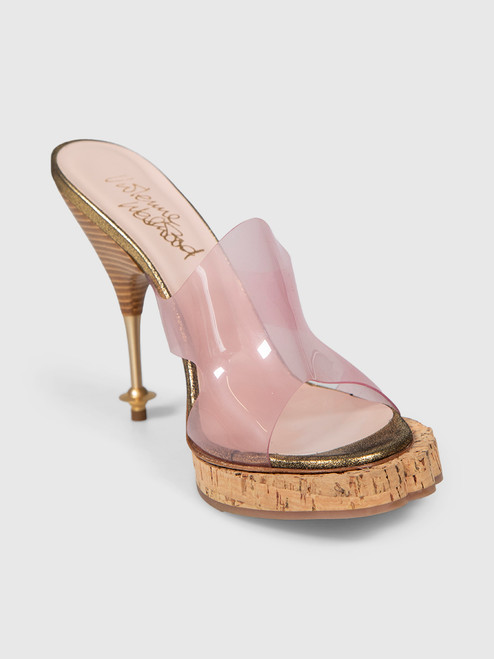 Vivienne Westwood Pink PVC Open Toe Mules Vivienne Westwood Pink PVC Open Toe Mules