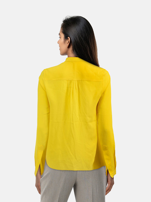 Stella McCartney Yellow Long Sleeves Silk Blouse