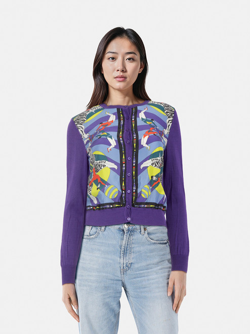 Missoni Purple Circus Print Cardigan