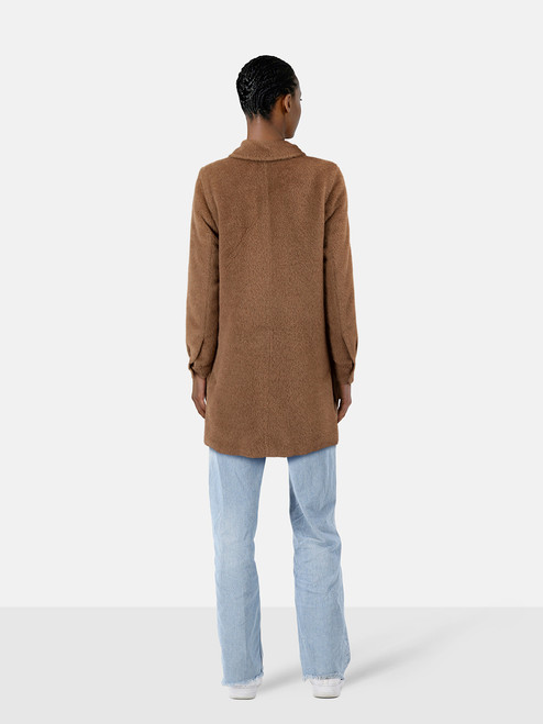 Max Mara Brown Alpaca Wool Teddy Coat