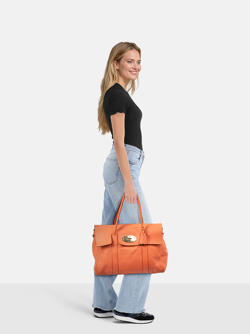 Mulberry Orange Leather Bayswater Bag