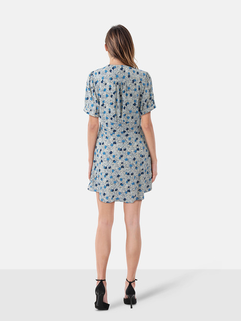 Rouje Blue Floral Mini Dress