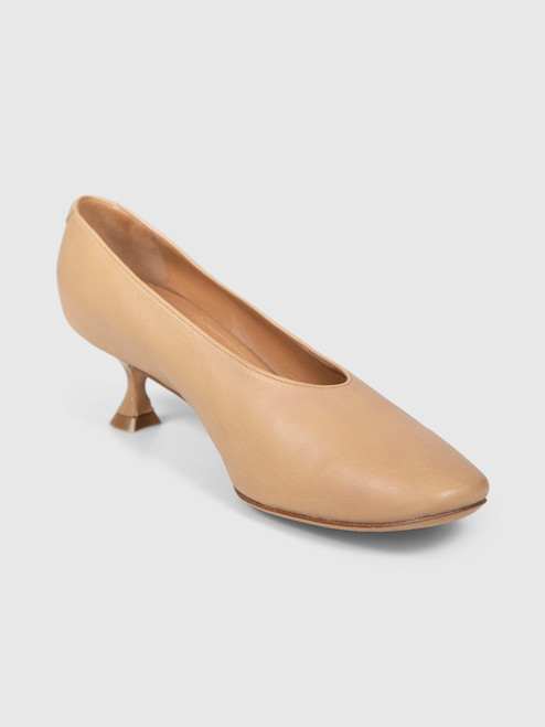 Maison Margiela Beige Leather Low Heel Pumps