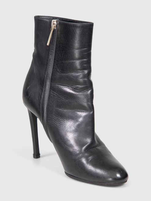 Dior Black Leather Zip Ankle Boots