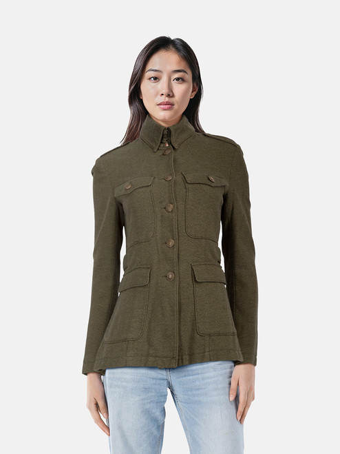 Rag & Bone Green Button Up Military Jacket