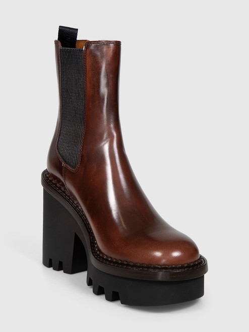 Chloé Brown Leather Heeled Chelsea Boots Chloé Brown Leather Heeled Chelsea Boots