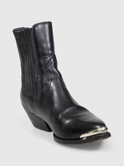 Céline Black Calfskin Pointed Cowboy Boots Céline Black Calfskin Pointed Cowboy Boots