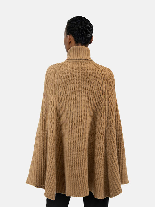 Madeleine Thompson Brown Knitted Poncho