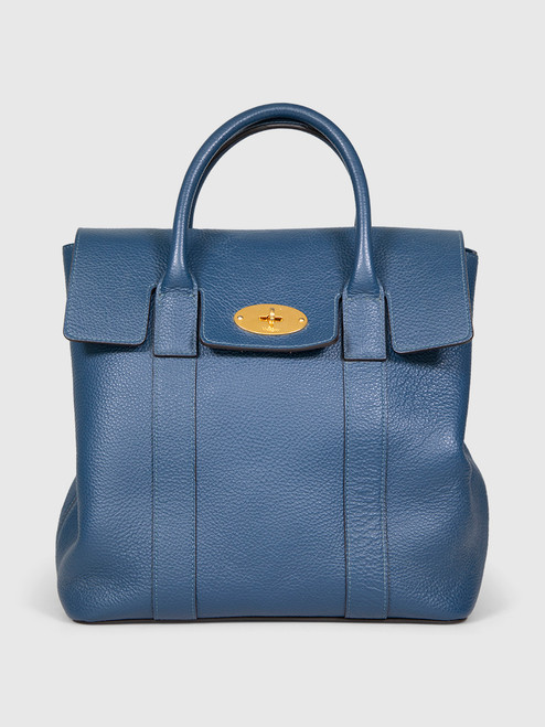 Mulberry Blue Leather Bayswater Backpack