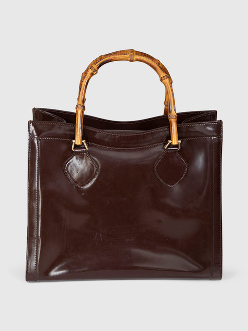 Gucci Brown Leather Diana Bamboo Bag