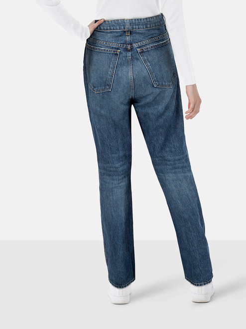 Khaite Navy Denim Daria Jeans Khaite Navy Denim Daria Jeans