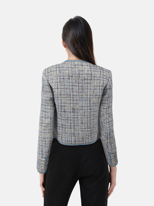Veronica Beard Blue Tweed Darla Jacket