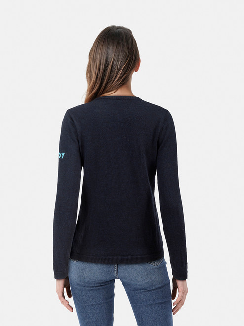 Bella Freud Navy Wool Super Star Jumper Bella Freud Navy Wool Super Star Jumper