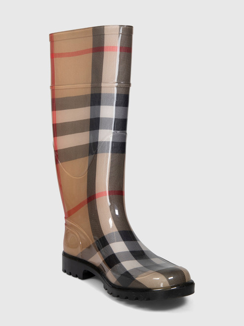 Burberry Beige Nova Check Rain Boots Burberry Beige Nova Check Rain Boots