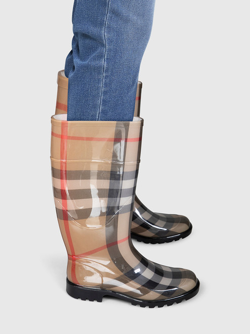 Burberry Beige Nova Check Rain Boots Burberry Beige Nova Check Rain Boots