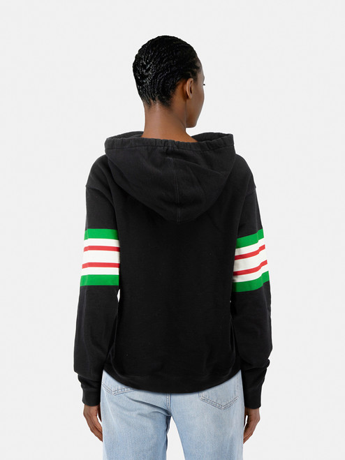 Gucci Black Interlocking GG Stripe Hoodie