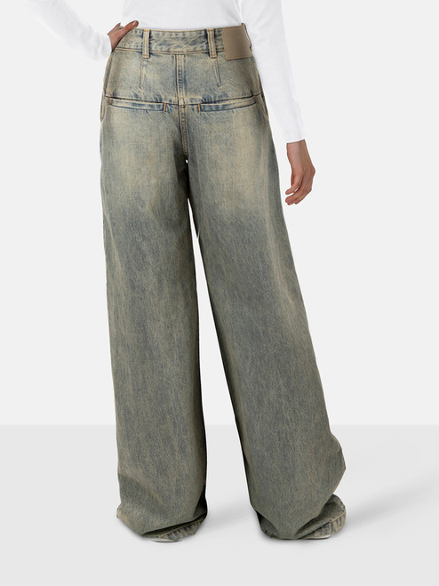 entire studios Blue Denim Wide Leg Jeans entire studios Blue Denim Wide Leg Jeans